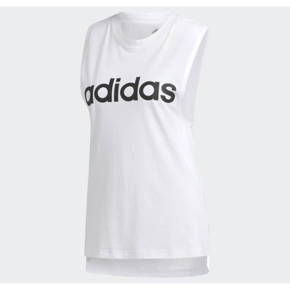 Adidas Tank Top Women L Dash Workout Muscle Shirt Graphic Essential Tee NWT - Picture 5 of 6